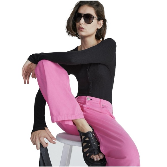 Rag and Bone Sid Carpenter Pants Bright Pink size 27 - Picture 7 of 12